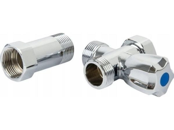 Hydroland ventil til vaskemaskin eller oppvaskmaskin - for de fleste beslag - 1/2" x 3/4"