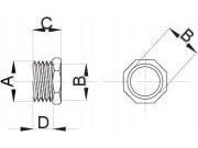 Hydroland MOSIEZNA reduksjon 3/4x1/2 GZ/GW HYDROLAND // LM.RED 3/4x1/2.H