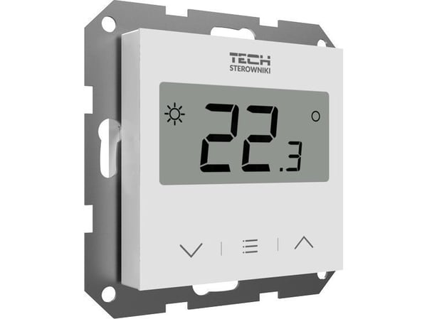 Tech trådbunden rumsregulator F-2z v1 tvåstegsregulator för ramsystem, vit