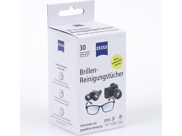 Zeiss rengjøringsservietter for briller og skjermer, 30 stk