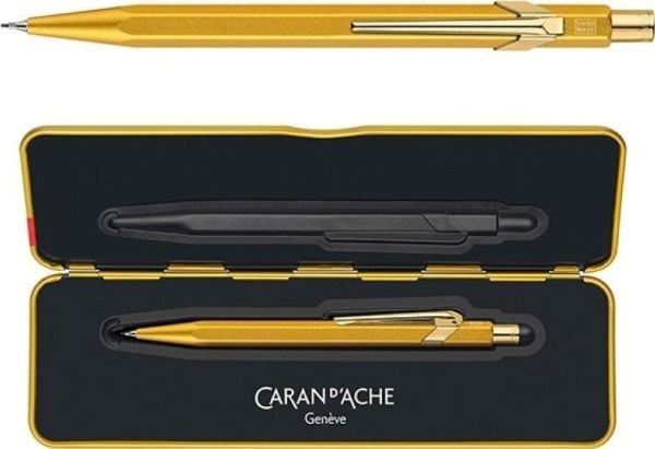 Caran d`Arche automatisk penn CARAN D'ACHE 844 Goldbar, i eske, gul gull