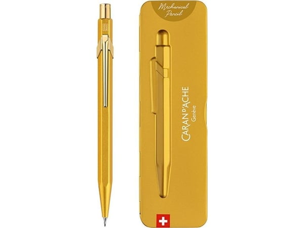 Caran d`Arche automatisk penn CARAN D'ACHE 844 Goldbar, i eske, gul gull