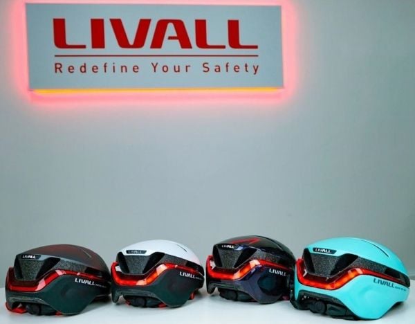 Livall smart sykkelhjelm LED/SOS str. 58–62 cm Mietowy EVO21