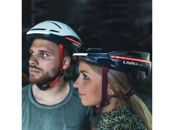 Livall smart sykkelhjelm LED/SOS str. 58–62 cm Mietowy EVO21