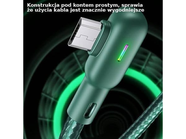 USB-kabel Usams USB-A til microUSB 1,2 m grønn (6958444948614)
