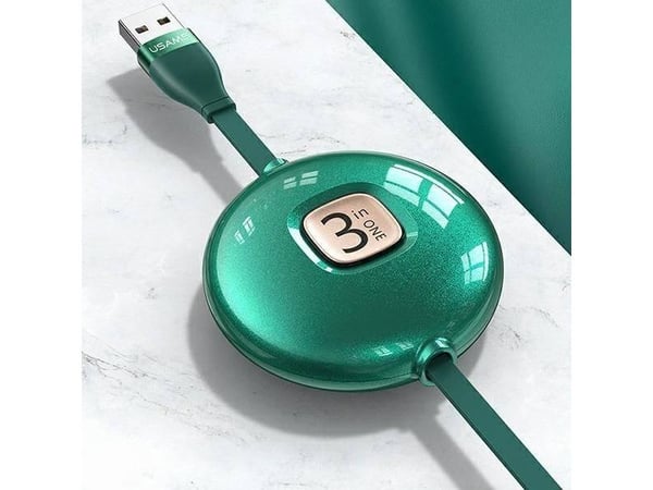 USB-kabel Usams USB-A til Lightning 1 m grønn (Usa001135)