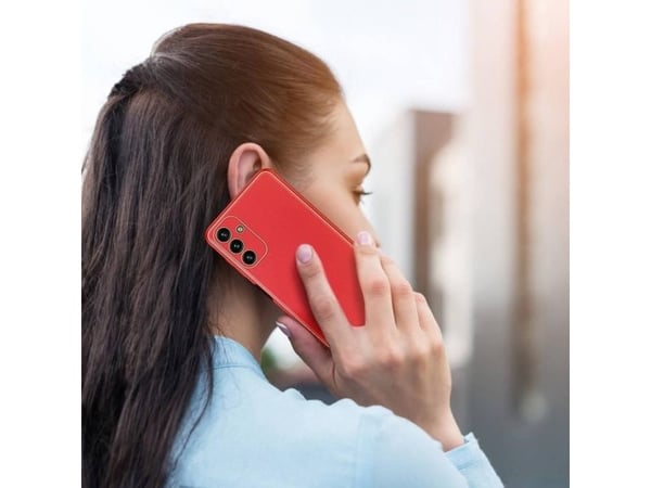 Dux Ducis Yolo elegant deksel i økologisk lær for Samsung Galaxy A13 5G - rød
