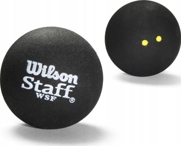 Wilson Wilson Staff Squash Double Yellow Dot 2 Pack Ball WRT617600 Black One size