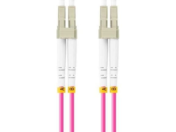 Lanberg - Koblingskabel - LC/UPC-multimodus (hann) til LC/UPC-multimodus (hann) - 1 m - 3 mm - fiberoptisk - dupleks - 50 / 125 mikroner - OM4 - ha...