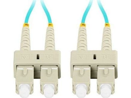 Lanberg - Koblingskabel - SC/UPC-multimodus (hann) til SC/UPC-multimodus (hann) - 2 m - 3 mm - fiberoptisk - dupleks - 50 / 125 mikroner - OM3 - ha...