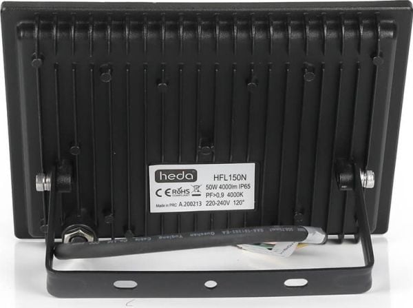 Lumax flomlys LED flomlys Lumax Heda flomlys HFL150N 50W 4000lm 4000K 120° IP65 svart