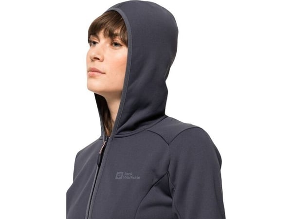 Jack Wolfskin damegenser Baiselberg Hooded Fz W graphite str. S (1710771_1388)