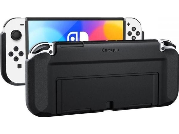 Spigen Thin Fit, Etui, Nintendo, Sort, Polykarbonat (PC), Nintendo Switch OLED, Ripebestandig