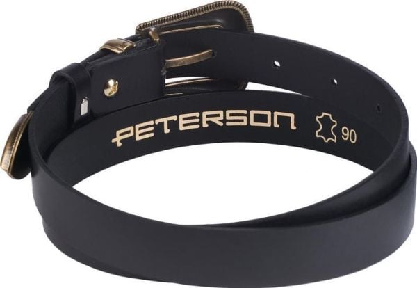 Peterson skinnbelte med avrundet, massiv spenne 80 cm