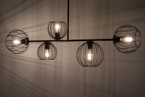 Hengelampe Sigma taklampe loftstil Madam 32368 i metall, svart