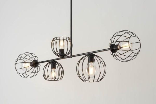 Hengelampe Sigma taklampe loftstil Madam 32368 i metall, svart