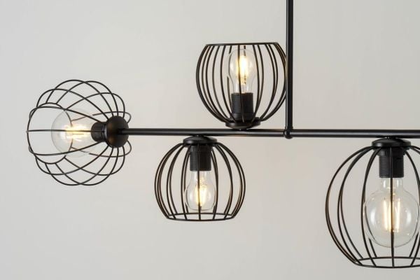 Hengelampe Sigma taklampe loftstil Madam 32368 i metall, svart