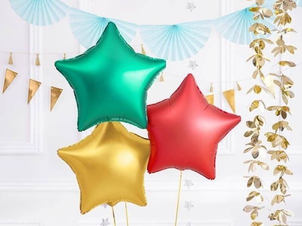 PartyDeco Star, Toy balloon, Vihreä, Star, 480 mm, 50 kpl