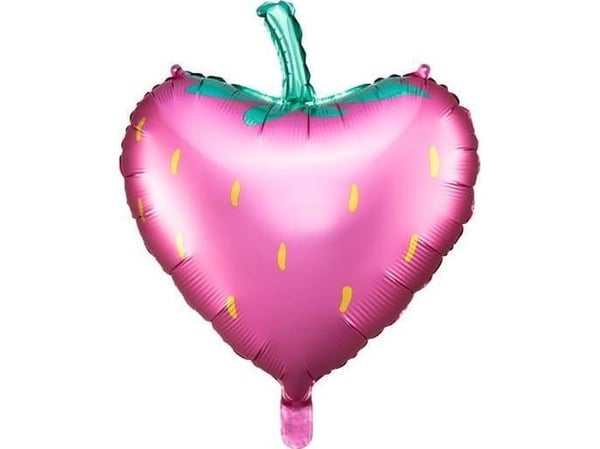 PartyDeco Strawberry, Lekeballong, Assorterte farger, Hjerte (form), 450 mm, 420 mm, 50 stykker