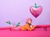 PartyDeco Strawberry, Lekeballong, Assorterte farger, Hjerte (form), 450 mm, 420 mm, 50 stykker
