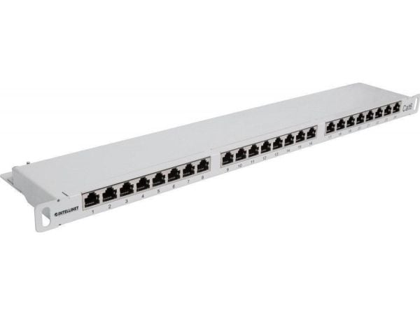 Intellinet 19" patchpanel 0,5U 24x RJ45 Kat. 6 FTP