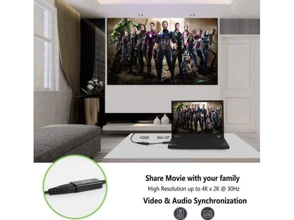 Techly IADAP MDP-HDMIF8K, Mini DisplayPort, HDMI, Hankjønn, Hunkjønn, Rett, Rett
