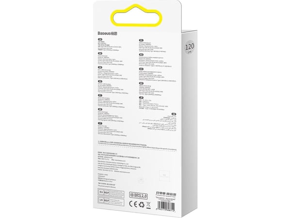 Baseus Flash Series USB 3-i-1: USB-C + micro USB + Lightning, 100 W, 1,2 m (svart)
