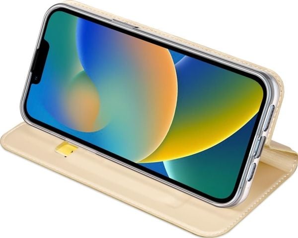 Dux Ducis Dux Ducis Skin Pro hylsterdeksel med klaff iPhone 14 Max gull