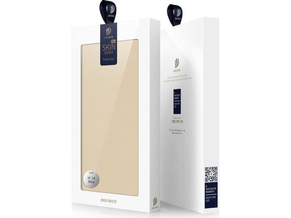 Dux Ducis Dux Ducis Skin Pro hylsterdeksel med klaff iPhone 14 Max gull