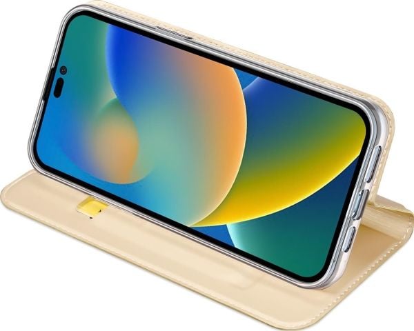 Dux Ducis Dux Ducis Skin Pro hylsterdeksel med klaff iPhone 14 Pro Max gull