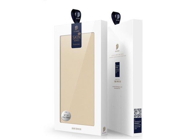 Dux Ducis Dux Ducis Skin Pro hylsterdeksel med klaff iPhone 14 Pro Max gull