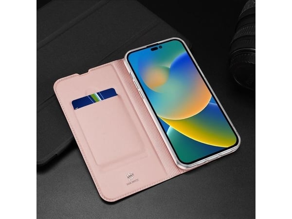 Dux Ducis Dux Ducis Skin Pro hylsterdeksel med klaff iPhone 14 Pro gull