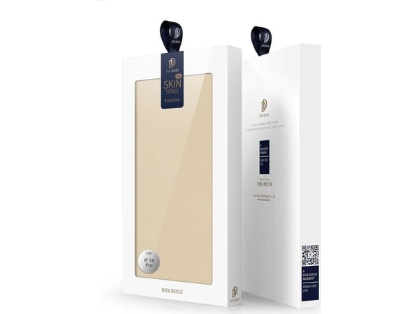 Dux Ducis Dux Ducis Skin Pro hylsterdeksel med klaff iPhone 14 Pro gull