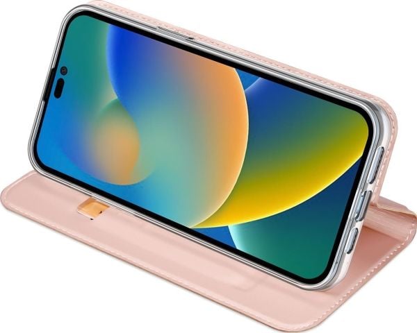 Dux Ducis Dux Ducis Skin Pro hylsterdeksel med klaff iPhone 14 Pro Max rosa