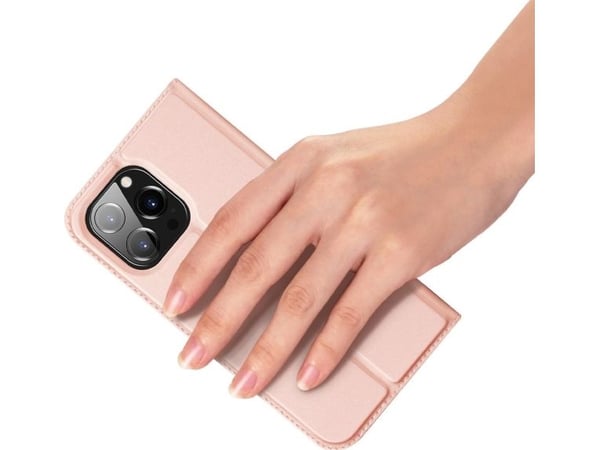 Dux Ducis Dux Ducis Skin Pro hylsterdeksel med klaff iPhone 14 Pro Max rosa