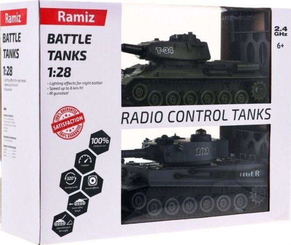 DWM TANK BATTLE TIGER VS T-34 1:28