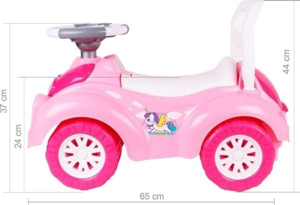Technok trillebil/sykkelbil rosa