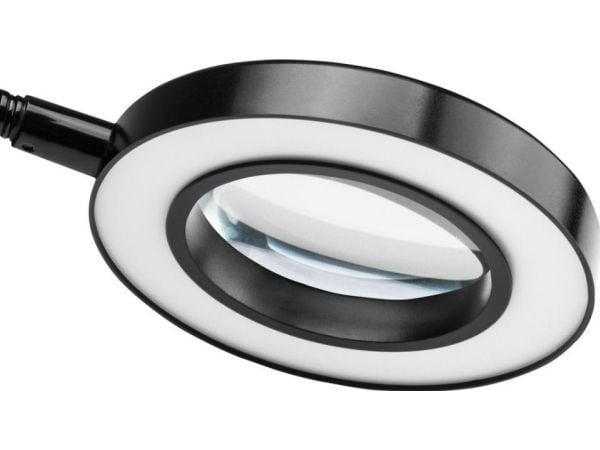 Activeshop LED lupe lampe Snake Ring til skrivebord svart