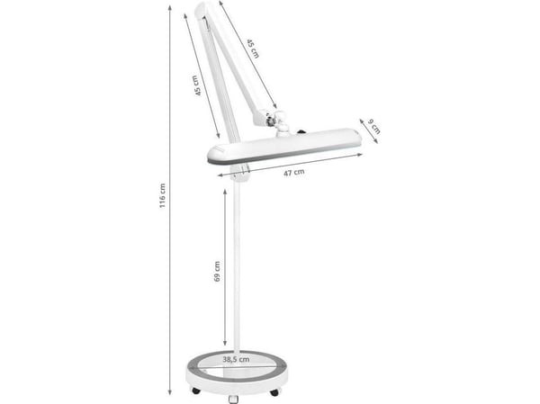 Activeshop LED verkstedlampe ELEGANTE 801-S med stativ standard white