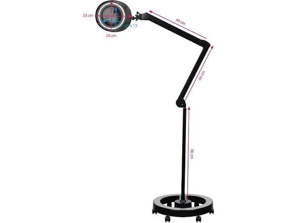 Activeshop lampe-lupe Elegant 6025 60 LED SMD 5D svart med stativ