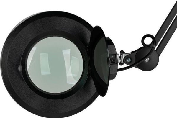 Activeshop LED-forstørrelseslampe LAMPA LUPA LED S5 + stativ SVART