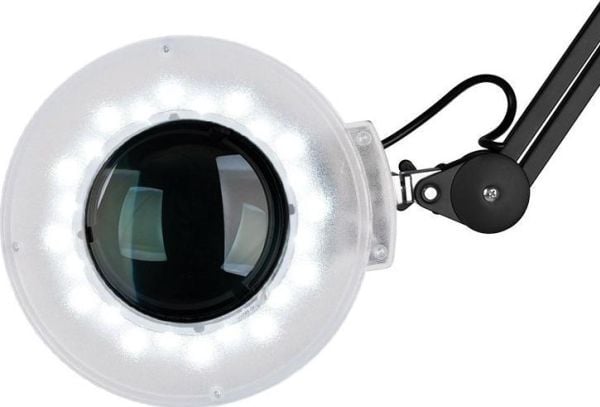 Activeshop LED-forstørrelseslampe LAMPA LUPA LED S5 + stativ SVART