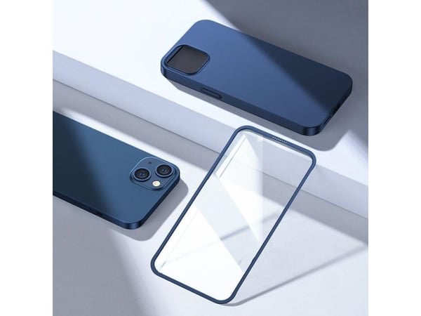 Joyroom Joyroom 360 Full Case-deksel for iPhone 13 bak- og frontdeksel + herdet glass blå (JR-BP927 blå)