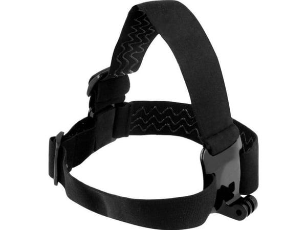 Hurtel pannebånd for sportskameraer GoPro/DJI/EKEN/SJCam/Insta360 + lang monteringsskrue (svart)
