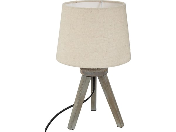 Atmosphera bordlampe nattlampe på trebein Aria Beige