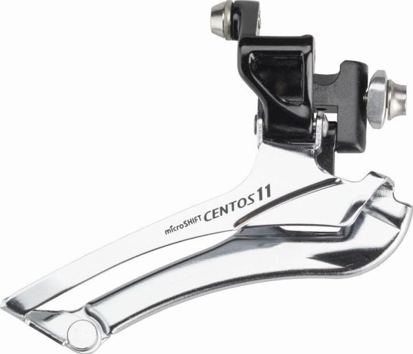 Microshift fremre girskifter CENTOS, 11-delt (2x11), kompatibel med Shimano, krokfeste, for 50-56T, kapasitet 16T (NEW)