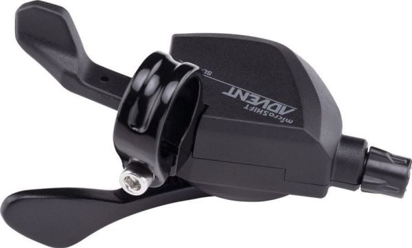 Microshift girspak MICROSHIFT ADVENT, venstre, 2. girrekke (2x9), ikke kompatibel med Shimano, Xpress Trigger, uten girindikator (NY)