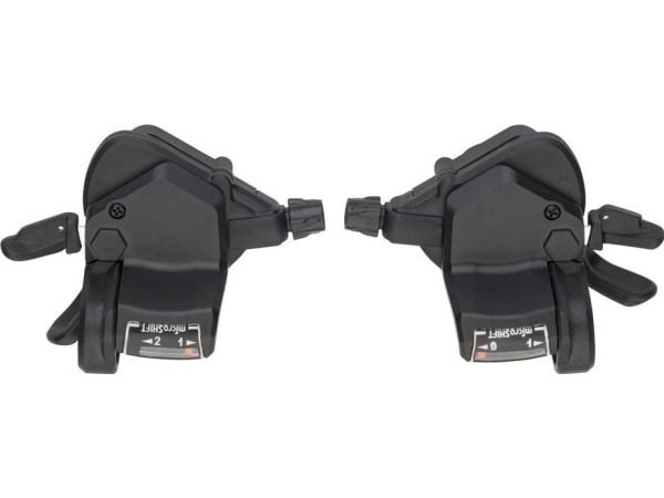 Microshift girhendler MICROSHIFT, par, 9. gir (2x9), kompatibel med Shimano, Thumb Tap, optisk girindikator (NY)