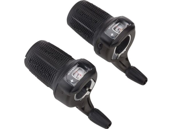Microshift girspaker MICROSHIFT, Pro, 8-delt (3x8), kompatibel med Shimano, twist shifter, optisk girindikator (ny)