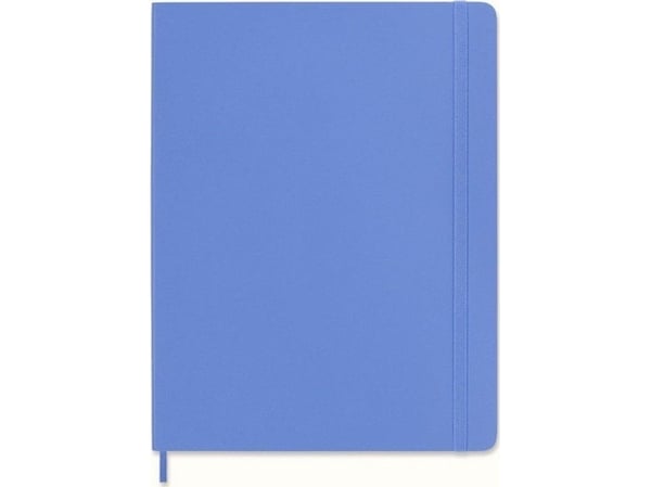 Moleskine Muistikirja MOLESKINE Classic XL (19x25 cm) rivissä, pehmeäkantinen, hortensian sininen, 192 sivua, sininen